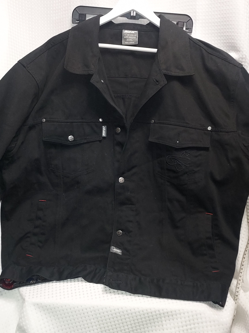 Black Men's Lightweight Denim Shirt Jacket - School Of Hard Knocks
